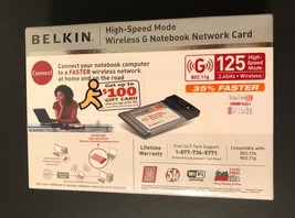 2004 Belkin 125 High-Speed Mode Wireless G Notebook Network C 722868511220 New - £25.29 GBP