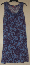 EXCELLENT WOMENS Boden BLUE W/ PRETTY FLORAL PRINT KNIT NIGHTGOWN  SIZE 12 - £20.09 GBP