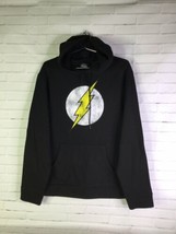 DC Comics The Flash Logo Hoodie Pullover Sweatshirt Black Mens Size M - $31.19