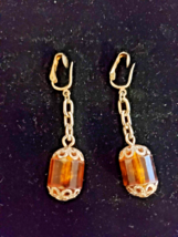 vintage sarah coventry clip on earrings “Golden Lanterns” - $27.88