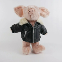 Boyds Willie B Biken Best Dressed Pink 12 inch Jointed Pig with Bomber Jacket - £29.38 GBP