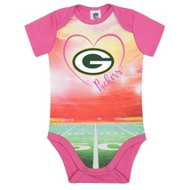 NFL Green Bay Packers Bodysuit Stadium Design Pink Size 3 Month Gerber - £13.66 GBP