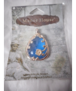 2008 Blue Moon Bead Manor House Metal Acrylic Statement Pendant Flat Bac... - £4.65 GBP