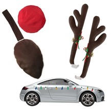 KOVOT Reindeer Car Set: Includes Car Jingle Bell Antlers Antlers, Nose, Tail For - £17.57 GBP