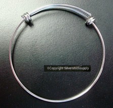 Bangle bracelet adjustable size from 7-9 in wrapped coil ends adjustable... - £2.29 GBP