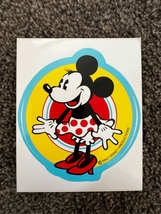 Minnie Mouse Vintage Sticker-80s Disney Walt Disney Productions -Glossy Sticker - $2.57