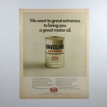 Vtg Texaco Havoline Super Premium Motor Oil Print Ad 1960s 10.25&quot; x 13.25&quot; - £10.51 GBP