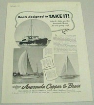 1938 Print Ad Alden Boat &amp; Sail Boats Anaconda Copper &amp; Brass Waterbury,CT - $13.58