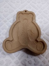 VTG Brown Bag Cookie Art 1984 Teddy Bear Holding Toy Stoneware Cookie Mo... - $5.86