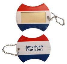 Two Vintage American Tourister Luggage Tags Red White Blue USA Patriotic - £5.54 GBP