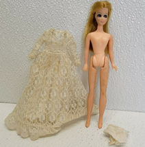 Vintage 1970s Topper Toys Dawn Fashion Doll Red Hair Lace Dress Panties - Read! - £33.33 GBP