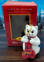 Vintage Luv-A-Pet Snow Kitty Christmas Ornament Limited Edition 2001 Pets Mart - $11.89