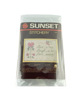 Sunset Stitchery Embroidery  Live a Little Laugh a Lot Love Enough Sampl... - £11.32 GBP