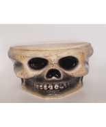 Retired Spirit Halloween Skull Ceramic Punch Bowl Candy Dish - £29.83 GBP