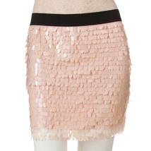 Pink Peach Adult Medium Sparkling Sequin Body Mini Skirt - £12.61 GBP