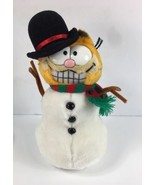 Garfield Cat Plush Dakin Snowman 1981 Tags Stuffed Animal Christmas Vintage - $300.82 MXN