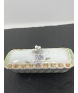 Antique Limoges France Hand Painted Floral Porcelain Cigarette Trinket Box - $63.03 CAD