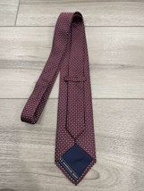 Ermenegildo Zegna ***** 100% Silk Necktie Italy Luxury Geometric Red - £32.47 GBP