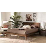 Lavada Ash Walnut Brown Queen Size Platform Bed - $8,522.68 MXN