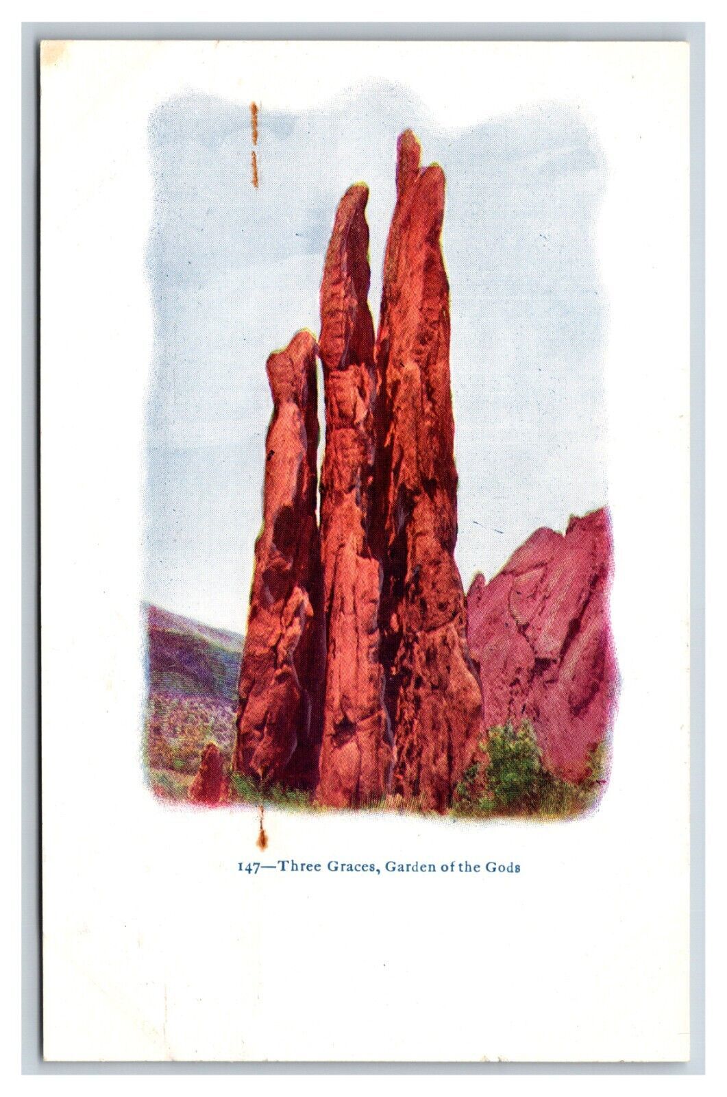 Primary image for Three Graces Garden of the Gods Colorado Springs UNP Embossed UDB Postcard M17