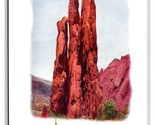 Three Graces Garden of the Gods Colorado Springs UNP Embossed UDB Postca... - £3.11 GBP