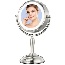 The Mirrormore 8.5&quot; Large Vanity Mirror With Lights, 1X/10X Magnifying Lighted - £71.03 GBP