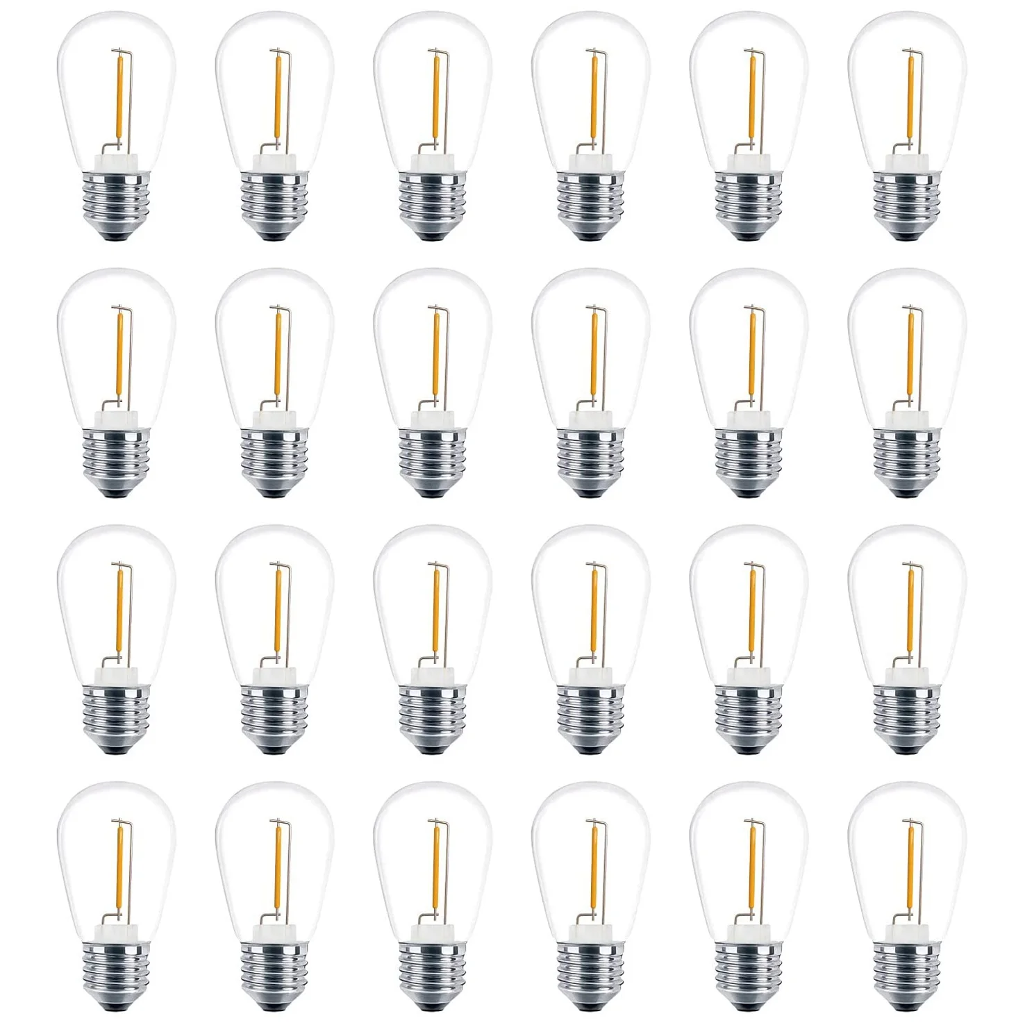 24 Pack 3V LED S14 Light Bulbs Shatterproof Outdoor Solar String Light Bulbs War - £215.19 GBP