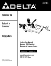 Delta 34-184 Tenoning Jig Instruction Manual - £15.54 GBP