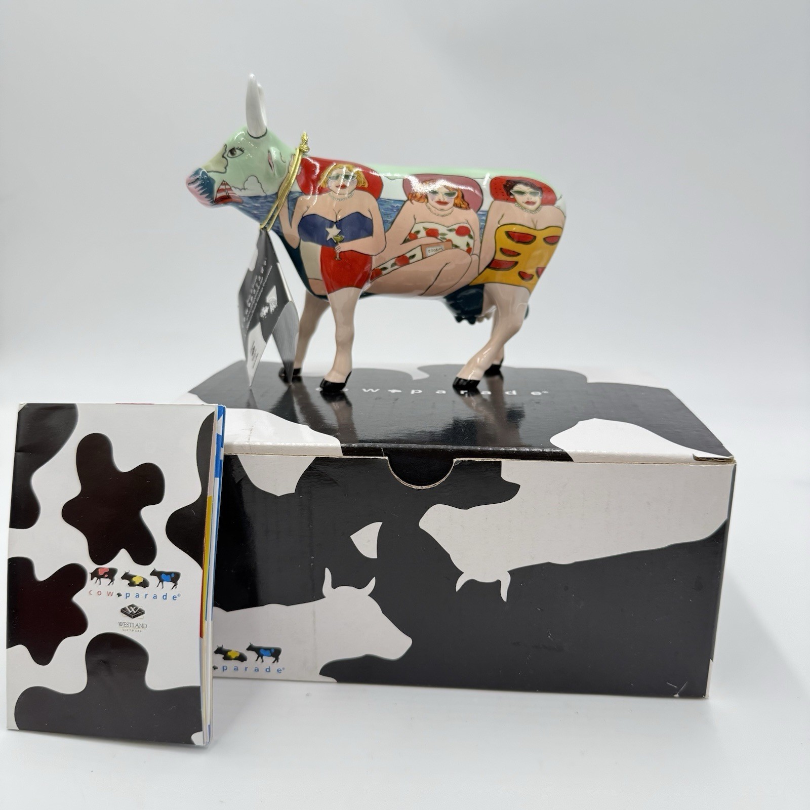 Cow Parade Westland Fun Seeker Cow Figurine By Janice Joplin Ceramic Giftware Item image 2