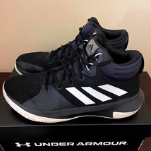 Adidas Pro Elevate 2018 Mens Basketball Shoes Black White AP9831 Size 10 - $34.84