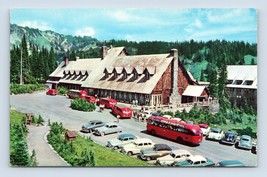 Paradise Inn Parking Lot Rainier National Park WA  UNP Chrome Postcard G16 - £3.12 GBP