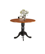 East West Furniture Dublin Round Table with Two 9 in. Drop Leaves in Bla... - €216,27 EUR