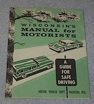 Wisconsin Manual for Motorists Drivers Vehicle 1966 - $6.95