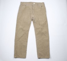 Vintage Y2K 2000 Levis 505 Mens 42x32 Faded Regular Fit Corduroy Pants Beige - £59.31 GBP