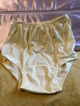 Vintage Shiny Full Brief Panty Double Nylon Gusset Granny Panties Size  ... - $27.88