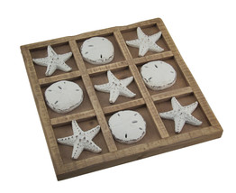 Scratch &amp; Dent Starfish and Sand Dollar 9 inch Tic Tac Toe Game Board - £27.23 GBP