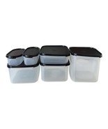 Tupperware Modular Mates Super Oval &amp; Rectangle Snack Center Set Black N... - $88.19