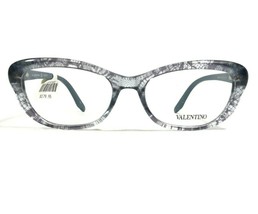 Valentino V2654 412 Eyeglasses Frames Clear Grey Blue Cat Eye Full Rim 53-17-135 - £126.88 GBP