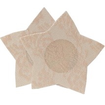 Star Shaped Pasties Lace Nipple Covers Self Adhesive Three Pair Pack Nud... - £13.24 GBP