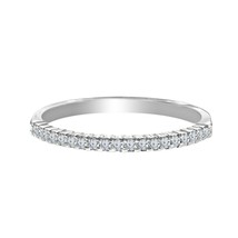 0.85Ct Diamante Redondo Apilable Aniversario Boda Banda 14k Bañado en Oro Blanco - £73.64 GBP