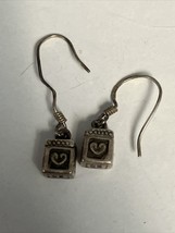 HS Signed Sterling Silver .925 Christianity Earrings - $369.75 MXN