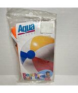 Vintage Beach Ball Aqua Orange 1997 Retro Pool Toy 20” New Old Stock - $20.00
