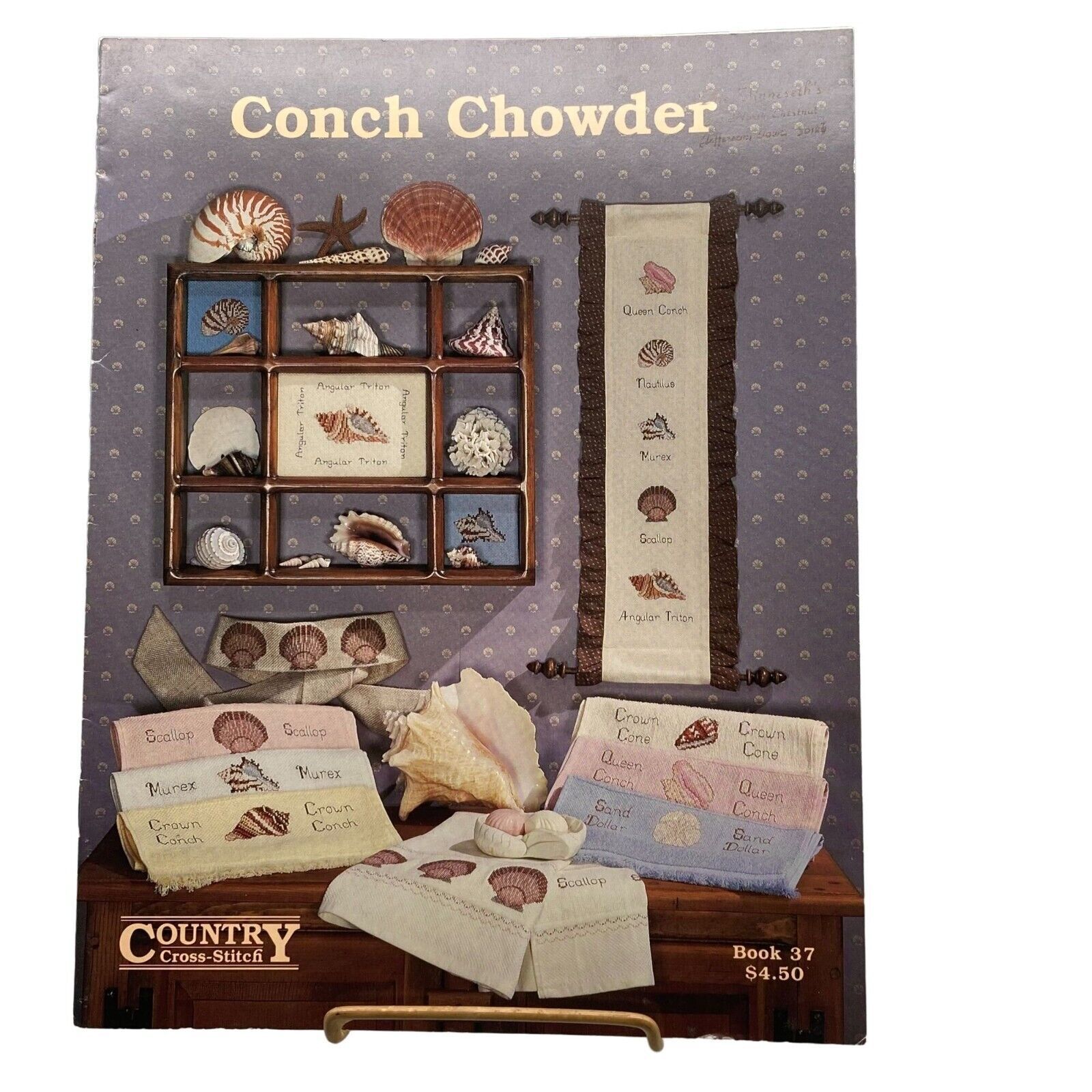 Vintage Cross Stitch Patterns, Conch Chowder, 1986 Country Cross-Stitch Book 37 - $7.85