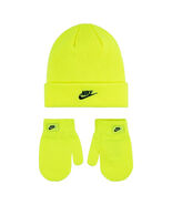 Toddler Nike Club Beanie & Mittens Set - 2T-4T Color: Volt - €20,25 EUR