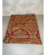 Large Pottery Barn Paisley Pillow Cover Green Red Floral Approx 30 X 25” - £15.24 GBP