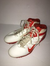 Nike Alpha White Orange Football Cleats 512482-180 Mens Size 12 1/2Aweso... - $39.48