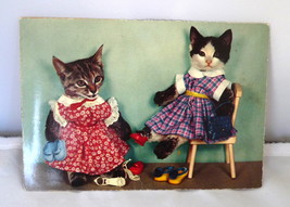 Vintage Victorian postcard kittens Alfred Mainzer Germany voice kittens dolls - £12.59 GBP