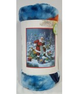 Warm Wishes &quot;Moonlight Christmas Party&quot; Royal Plush Raschel Throw Blanke... - $44.71 CAD