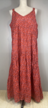 Joie Maxi Women&#39;s Size Large Dress Sleeveless Tiered Maxi Tea Rose MSRP $248 - £14.94 GBP