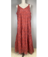 Joie Maxi Women&#39;s Size Large Dress Sleeveless Tiered Maxi Tea Rose MSRP ... - £14.60 GBP